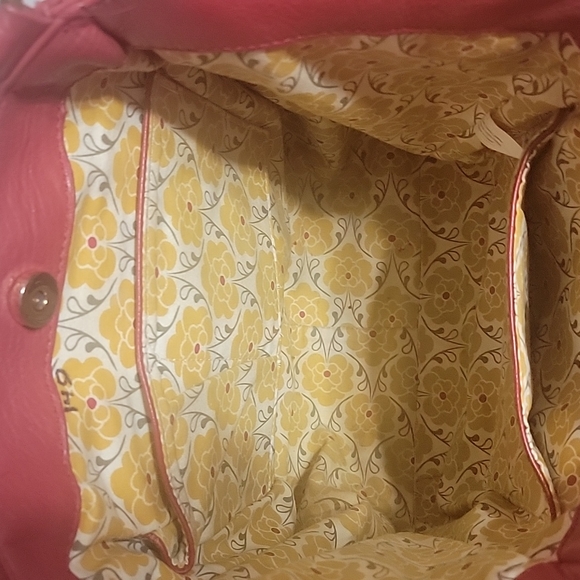 Emma Fox Red Leather Satchel Handbag - Picture 9 of 11